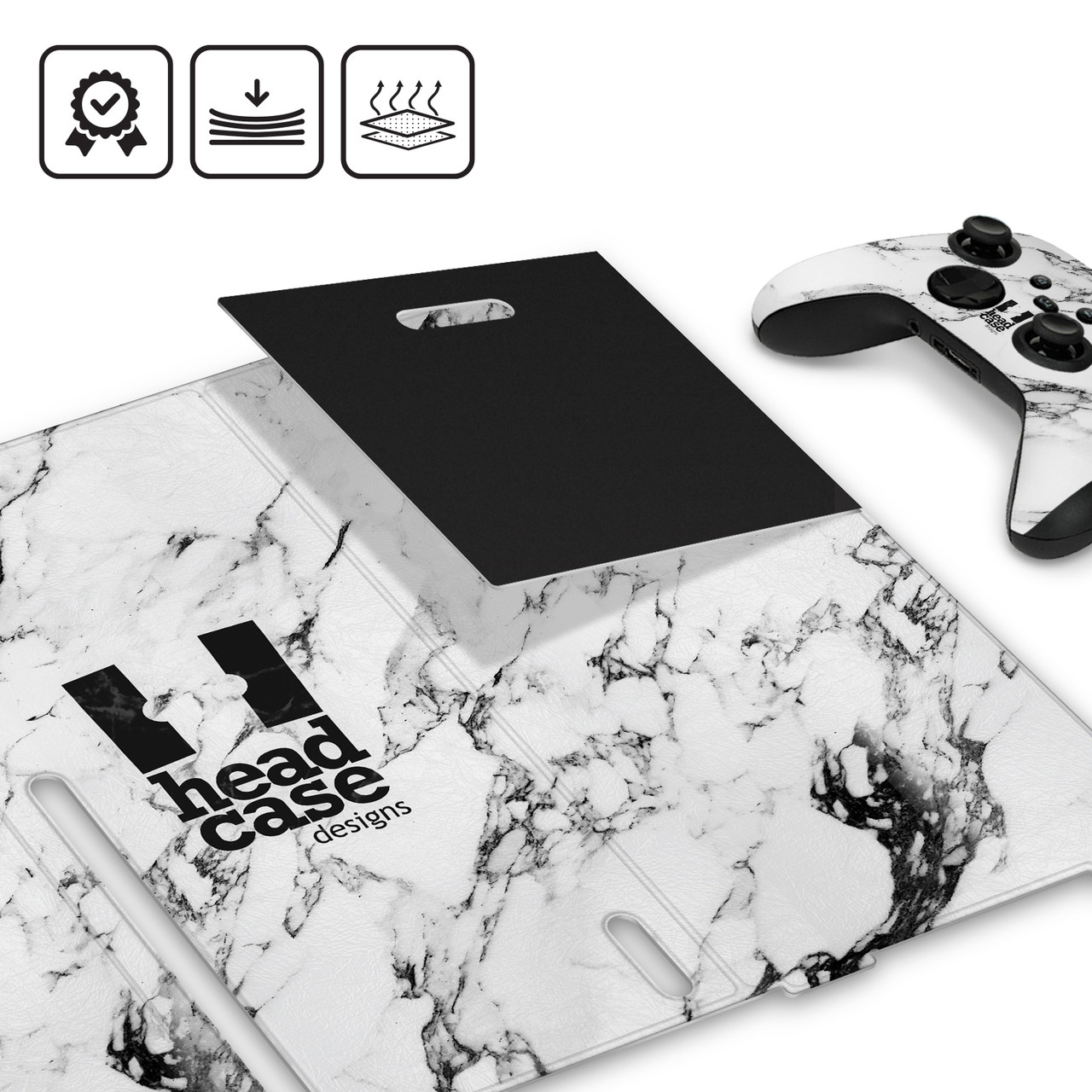 Cobra Kai Iconic Classic Logo Game Console Wrap and Game Controller Skin Bundle for Microsoft Series X Console & Controller